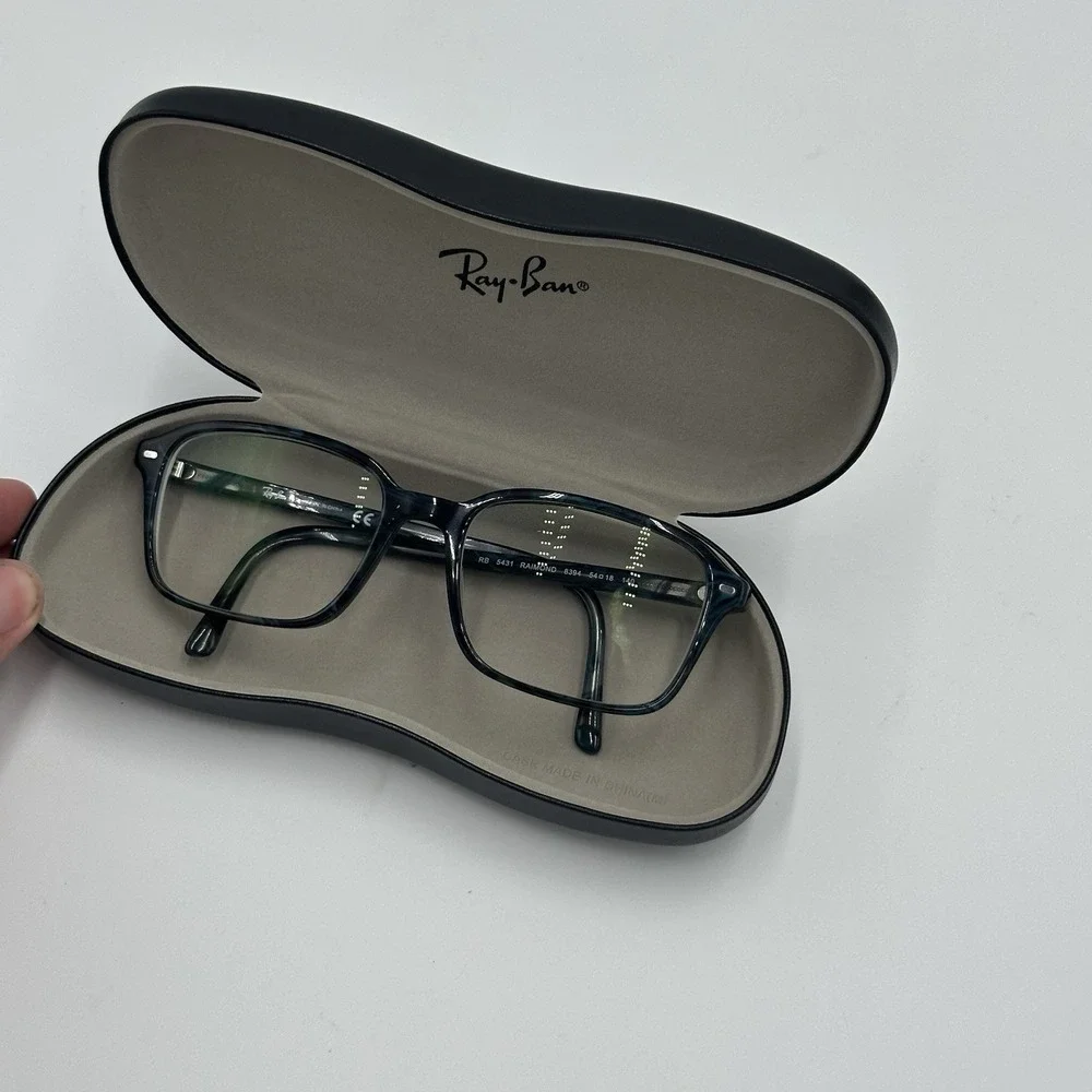 Ray Ban Mens Raimond Large Square Eyeglasses RB5431 Fantasy Blue Frames Only